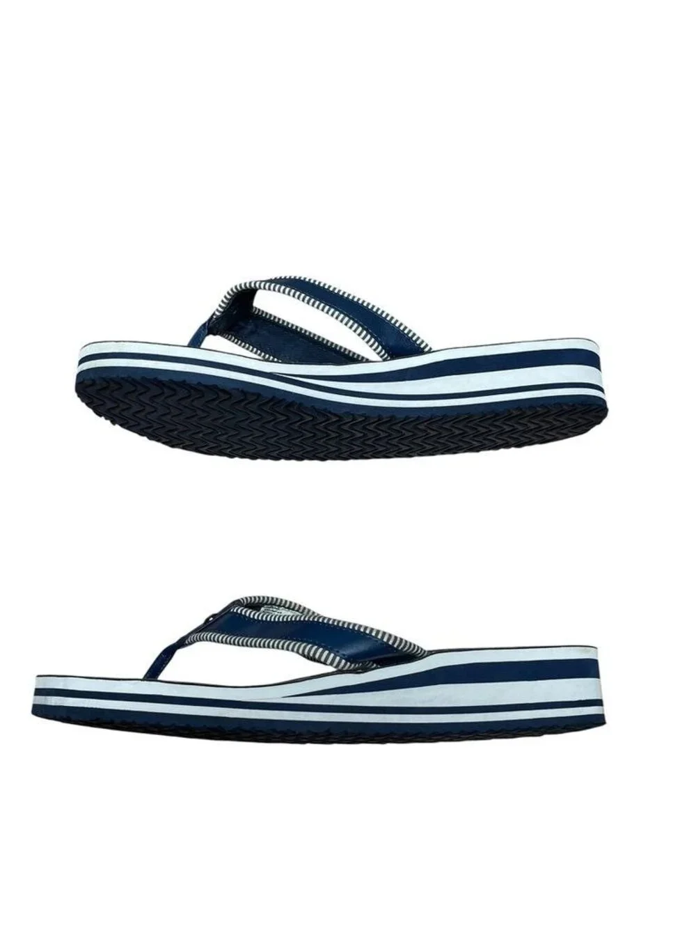 G.H. Bass & Co. Womens Jodi Navy Blue Flip Flop Sandals Size 11M